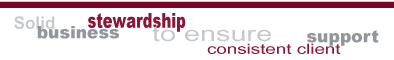 Solid Business Stewardship to Ensure Consistent Client Support